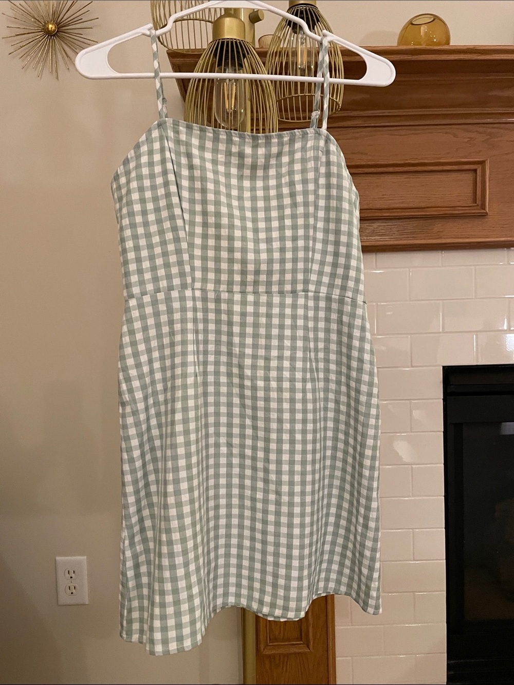 ☀️Perfect Summer Dress☀️Tilly’s Gingham Mint Green Sundress